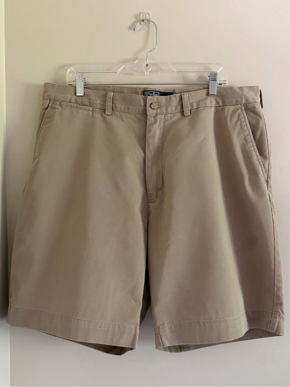 Ralph Lauren Men's Khaki Flat-Front Shorts Size: 38". MSRP: $109